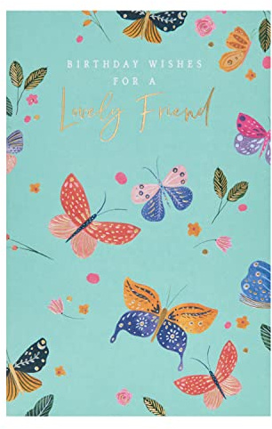 UK Greetings | Birthday Card for Her/Friend | Sweet Design | With Envelope | Happy Birthday Gifts | Greeting Card | Her/Girls/Women | 143 x 216 mm