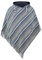 virblatt - Poncho Herren | Baumwolle | Herren Poncho Winter |zum Wenden| Mexiko Poncho Herren warm Kapuze Baja Hoodie Goa Rollstuhl Poncho - Abajo L-XL blau