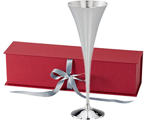 SILBERKANNE Hochwertige Sektkelch Sektflöten Sylt H 22,5 cm Silber Plated versilbert in Premium Verarbeitung. Fertig zum verschenken mit schicker Geschenkverpackung