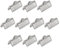 sourcing map 160Pcs Ribbon Crimp Clamp Ends, 10mm Bookmark Pinch Cord End Clasps for DIY Craft Making, Silver Tone