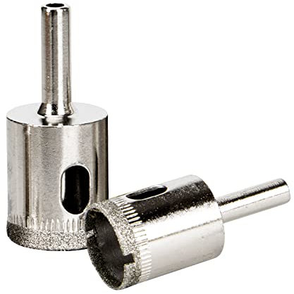 2PCS 25mm Diamond Hole Saw, Diamond Glass Hollow Core Drill Bit Hole Saw Laser Carving Drilling Bits for Tile, Ceramic, Glass, Porcelain, Marble
