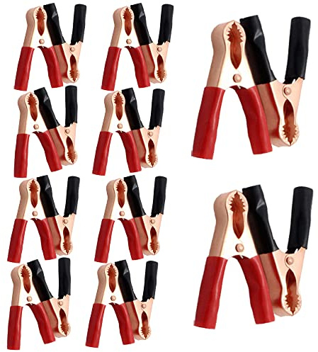 20 Pcs Battery Crocodile Clips 30A Terminal Test Battery Clamps Insulated Car Battery Pliers Clamps for Instrument Test Vehicle Battery Link