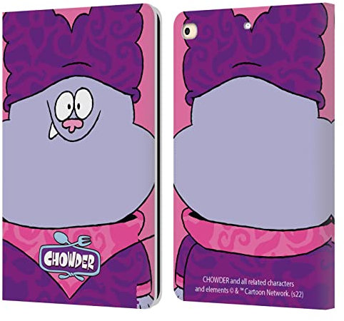 Head Case Designs Offizielle Chowder: Animated Series Volles Gesicht Graphics Leder Brieftaschen Handyhülle Hülle Huelle kompatibel mit Apple iPad 9.7 2017 / iPad 9.7 2018