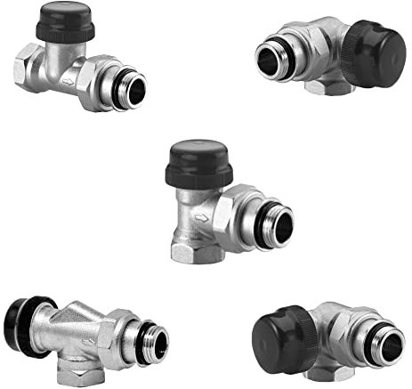 Ivar Thermostatventile 1/2 Zoll Serie N zur Absperrung der Flüssigkeit und die Steuerung der Heizkörper (Eckform)