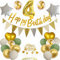 Yunchu Online Luftballon 4. Geburtstag Dekoration Junge Mädchen - Grün und Gold Party Deko - Geschenk 4 Jahre