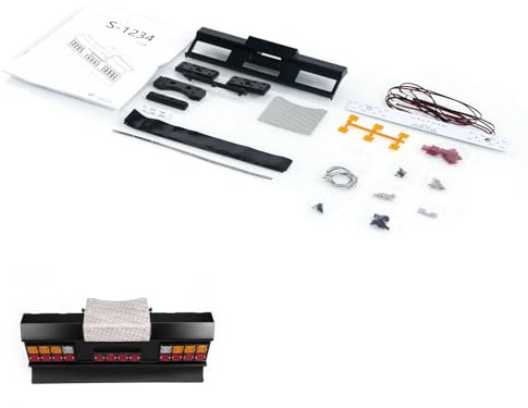 LESU Rücklicht Rücklicht Metall mit Kotflügel DIY für 1/14 RC Tamiyaya LKW Auto Modell
