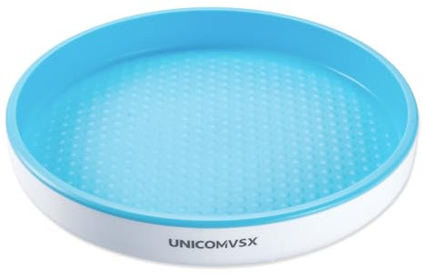 UNICOMVSX Drehteller Organizer Lazy Susan 30cm, Gewürzregal Drehteller küche, Drehbares Organizer für Gewürze und Backzutaten, Organizer Drehteller (30cm 1-Stück, Blau)