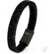 Simaru Bracelet en cuir pour homme et femme - Bracelet en cuir véritable avec fermeture à crochet en acier inoxydable - Qualité supérieure - Fabriqué en Allemagne ((22 cm - XL), Noir)