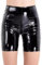 Duohropke Damen Lack Leder Hotpants Kurze Hose Lederoptik Booty Shorts Pantys Hot Pants Unterwäsche Wetlook Design Gogo Clubwear