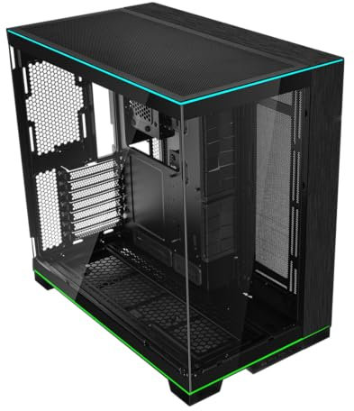 Lian Li O11D EVO RGB E-ATX Dual Chamber Gaming Case - ARGB Lighting Strips - Up to 420mm Radiator - Cable Management - Tempered Glass Front and Side Panels - Chassis
