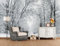 CALACREN Papier Peint Tropical Paysage 3D Panoramique Montagne Sur Mesure Forêt Enneigée Arbre Flétri Noir Et Blanc Peinture Décorative Adulte Enfant Fille Chambre Salon Papier Peint