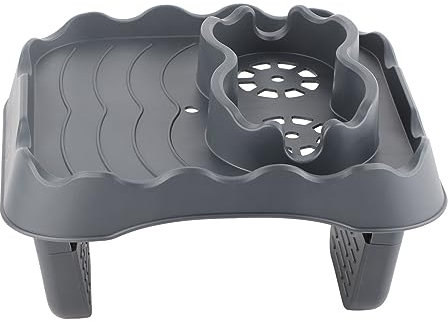 Plateau De Table Pour Jacuzzi, Plateau Latéral Réglable Avec Porte-gobelet, Conception Antidérapante Avec Trous De Drainage, Accessoire De Spa/piscine/baignoire Extérieur(gris)