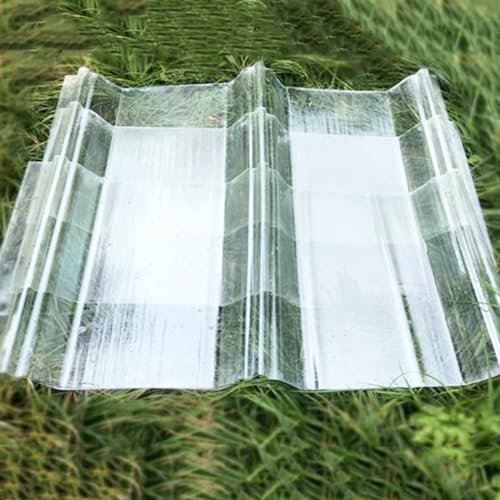 Captadores de Luz FRP,Placa Ondulada,Paneles para Tejado,Lámina Techo de 1,2mm,Garaje Corrugado,Placa de Invernadero de Reemplazo,Impermeable/Transparente/Personalizable (0.9x0.6m/35x24in,2 Pcs)