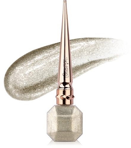 Fine Glitter Eyeliner 08 Argenteo Lunga Durata Liquid Eyeshadow