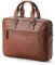 DRAKENSBERG Leder 15 Laptoptasche 'Marlon' für Herren, luxuriöse Aktentasche fürs Büro, Arbeit und Reise, 8L - Kastanien-Braun, DR00501
