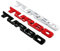 Adesivo per Auto, 3D Car Styling Metallo Turbo Lettere Emblem Sticker Posteriore Posteriore Badge Badge Decor, Autoadesivo per Decalcomanie Auto in Metallo Stile Sport, Turbo 3D Metal Car Sticker