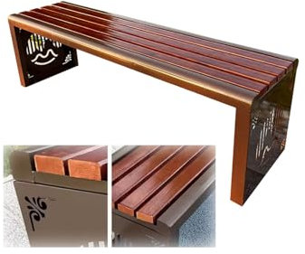 AKWQPY Gartenbank Wetterfest Sitzbank 3-4 Sitzer Garten Balkon Terrasse Möbel Bank Ergonomisch Massiv Ruhebank Gartenmöbel(120x40x45cm)