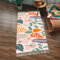 Tomifine Tappeto con Nappe Tessuto Tappeti Strisce Rettangolare Bohémien Lavabile per Soggiorno, Camera da letto (50x80 cm,Verde Rosso)