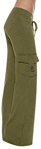 Cargohose Damen Stretch Hosen Einfarbig Mode Jogginganzug High Waist Freizeithose Lange Vintage Outdoorhose Klassisch Vintage Haremshose Baggy Stoffhose mit Taschen Wanderhose