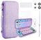 JYPS Custodia da Trasporto per Nintendo Switch OLED, 10 in1 Nuova Texture Coccodrillo Rigida Custodia Protettiva, Borsa di Protezione Portatile Switch Case per Console per Ragazze Regalo (Viola)
