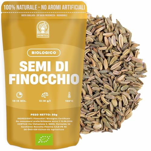 FINOCCHIO | Tisana Digestiva ai Semi di Finocchio | Infuso Slim Detox | Sgonfiante per Pancia Piatta | Tisana Sfusa Allattamento e Digestione | Confezione Regalo Salva Aroma