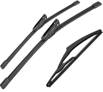 Balai D'Essuie Pour C4 Cactus 2014 2015 2016 2017 2018 2019 2020 26 + 18 + 10 3 Pièces Essuie-glace Avant Arrière Pare-brise Accessoires De Fenêtre Essuie-glaces Voiture