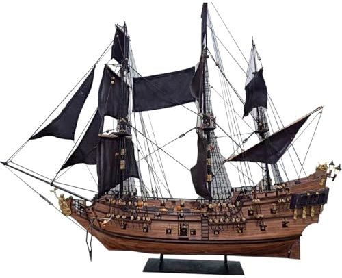 Rxbycxshi 3D Puzzle Piraten Schiff, 1/50 Holzpuzzle Black Pearl Segelboot Modellbausatz Boot für Erwachsene Kreativer DIY-Bausatz für Dekoration, Steampunk Schiff