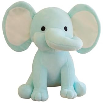 AOLIAY 25cm Blau Plüsch Elefant Kuscheltier,Cartoon Elefant Tier Plüschspielzeug Plüschtier Stofftier für Babys Kinder Jungen Mädchen,Elefant Plüsch Stofftiere für Kinderzimmer Raumdekoration