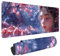Tapis de Souris 100 x 50 cm, Femme Tapis de Souris Rose Motif avec Base en Caoutchouc Antidérapant, Imperméable Mouse Pad Bords Surpiqués Design pour Gaming Accessoire, Bureau, Cadeau -zzg2505V9