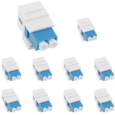 WSOLDMA Glasfaserkabel Adapter Kupplung LC/UPC Female Duplex LWL Adapter | für Glasfaser Kommunikationssystem Zugangsnetzwerk Schnelle - 10 Stück