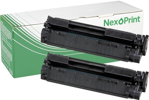 NexoPrint Q2612AD 12A Doppelpack schwarz kompatibel mit HP LaserJet 1012 1010 8000 Seiten