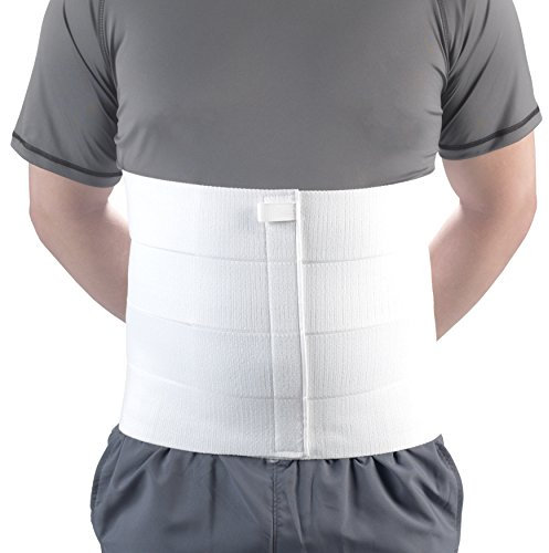 Carpeta abdominal, soporte de pecho, fractura de costillas, unisex 2514-M , Medium, Blanco (cuatro paneles), 1