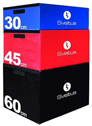 Sveltus Plyobox aus Schaumstoff, zusammenklappbar, Unisex, Erwachsene, Schwarz/Rot/Blau