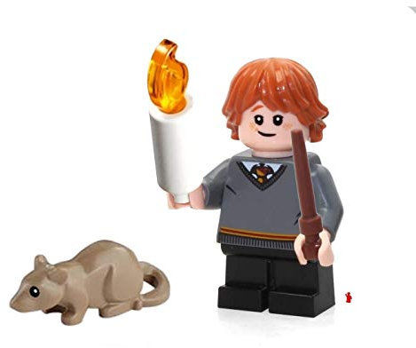 LEGO Figurine Harry Potter 2018 – Ron Weasley (baguette, bougie et Scabbers The Rat) 75954
