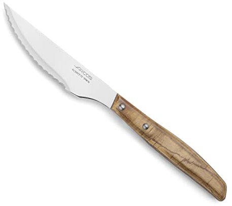 Arcos Table Messer - Steakmesser Tischmesser Tafelmesser - Klinge Nitrum Edelstahl 110 mm - HandGriff Pack-Holz Farbe Braun