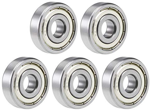 sourcing map 5STK 6200ZZ Rillen Kugellager 10x30x9mm Doppelte Chrom Lager Z2