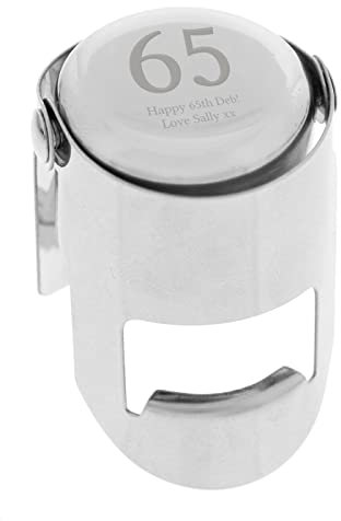 The Gift Experience Personalised 65th Birthday Wine Bottle Stopper
