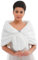 Ushiny Damen Kunstfell-Stola für die Braut, Hochzeiten, Damen, Fellschal / Stola Gr. Einheitsgröße, weiß