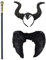 Zac's Alter Ego Fancy Dress/Halloween Girls 3 Piece Evil Witch Set