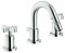 LR116215/1CR MISCELATORE BIDET TRE FORI CON SCARICO SERIE LIRA CROMO NOBILI