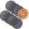 Set 8 Bandejas Pizza, Redondas, Moldes Horno Perforados, Antiadherentes, ∅32 cm, Acero, Masa Casera, Antracita