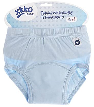XKKO - Trainer (100% Bio-Baumwolle) - Trainingsunterhose - Blau Größe Small (12-15 kg)