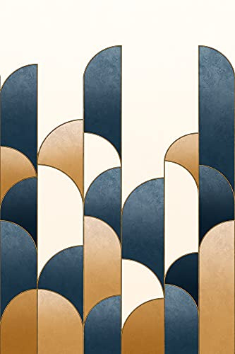 Rasch Tapeten 552164 - Fototapete mit geometrischem Motiv vor Weißem Hintergrund mit ebener Struktur - 3,00 m x 2,00 m (L x B)