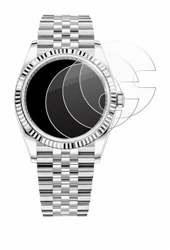 BROTECT 3 Stück Schutzglas für Rolex Datejust 36 Schutzfolie Panzer Folie Glas Displayschutz Made in Germany [Kratzfest 9H, Anti-Fingerprint]