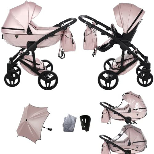 Neu! Original Junama Diamond S-Class v2 Modulare Systeme Kombiniert 2in1 Exclusive Prams (02 rosa)