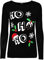Fashion Star Womens Xmas Pullover Long Sleeve Basic Christmas Printed Casual T Shirt Ho Ho Ho Hat Black Plus Size (UK 20/22)