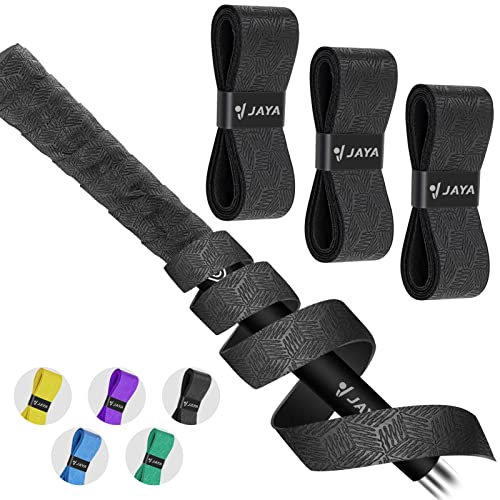 JAYA Golf-Griffbänder, innovative Regripping-Lösung für Golfschläger-Griffe, 3 Stück, klebrige PU-Overgrip-Bänder, Optionen von 5 Farben, genießen Sie ein frisches neues Grip-Erlebnis, schwarz
