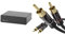 Pro-Ject Phono Box E, Phono Vorverstärker (Schwarz) & KabelDirekt – 1 m – Cinch-Kabel, 2 Cinch auf 2 Cinch, Stereo-Audiokabel (Koax-Kabel, RCA-Stecker/Stecker, analog oder digital, schwarz)