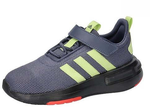 adidas Racer TR23 Hook and Loop Shoes Kids Laufschuhe, Shadow Navy/Pulse Lime/core Black, 36 2/3 EU