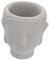 DOITOOL 1stk Buddha-Kopf-Topf Skulptur Pflanztopf Buddha Pflanzerkopf Buddha Blumentopf Dekoration Für Gartenskulpturen Schreibtisch Container Dekorative Blumen Zement Becken Weiß
